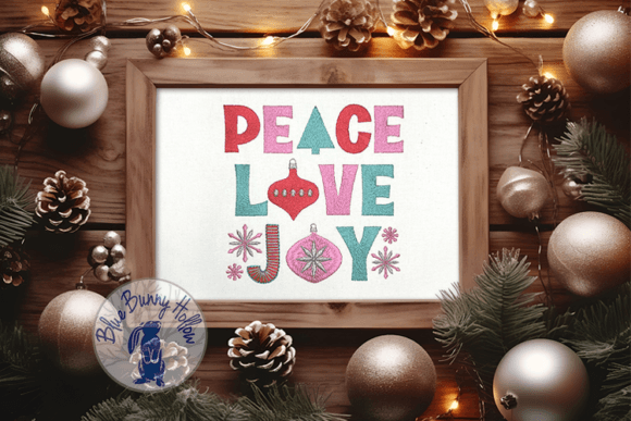 Retro Peace Love Joy: A Christmas Embroidery Review