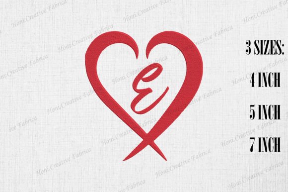 Review: Letter E with Heart Valentine Design
