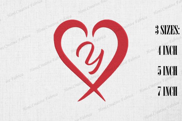 Reviewing Letter Y with Heart Valentine Design