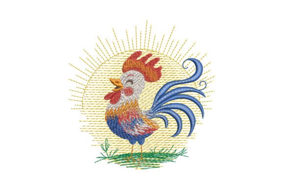 Sunny Rooster: A Rustic Embroidery Design Review